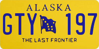 AK license plate GTY197