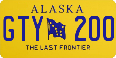AK license plate GTY200