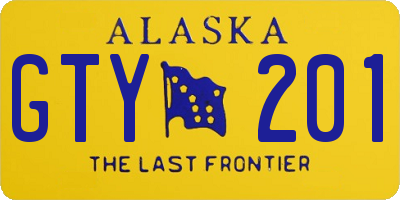 AK license plate GTY201
