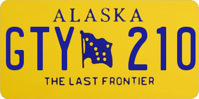 AK license plate GTY210