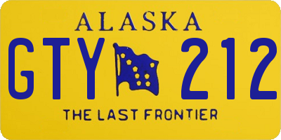 AK license plate GTY212