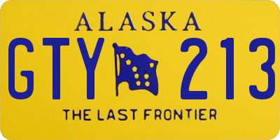AK license plate GTY213
