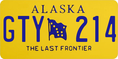 AK license plate GTY214