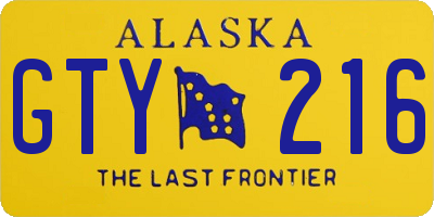 AK license plate GTY216