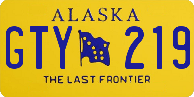 AK license plate GTY219