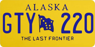 AK license plate GTY220