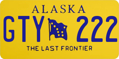 AK license plate GTY222