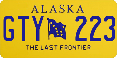 AK license plate GTY223