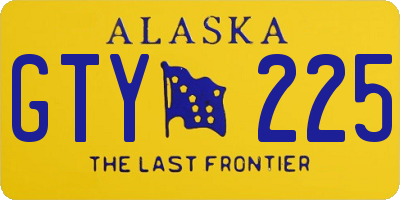 AK license plate GTY225