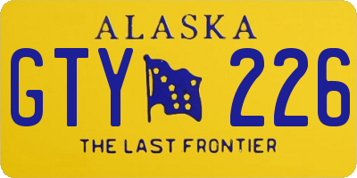 AK license plate GTY226