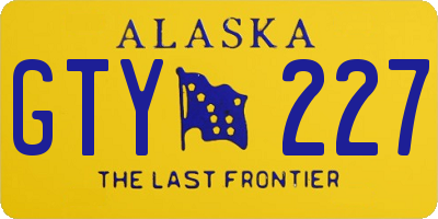 AK license plate GTY227