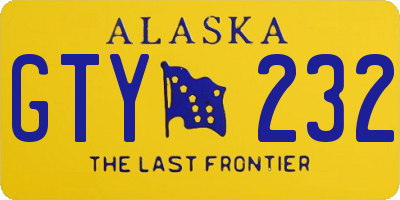 AK license plate GTY232