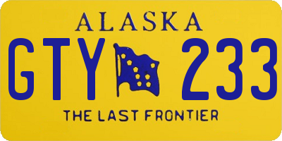 AK license plate GTY233