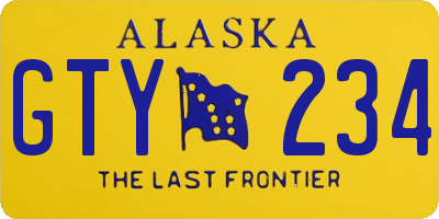 AK license plate GTY234