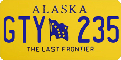 AK license plate GTY235