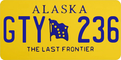 AK license plate GTY236