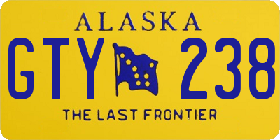 AK license plate GTY238