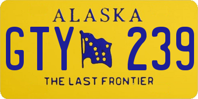 AK license plate GTY239