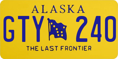AK license plate GTY240