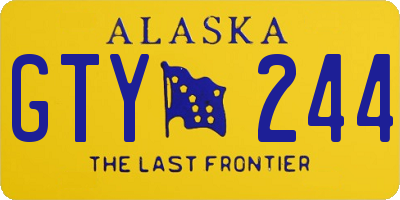 AK license plate GTY244
