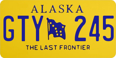 AK license plate GTY245