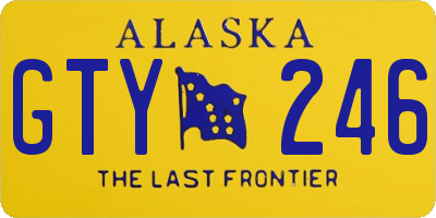 AK license plate GTY246