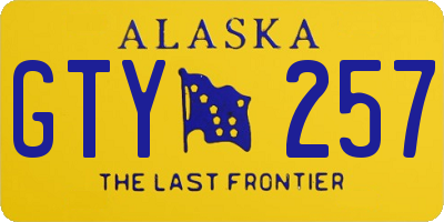 AK license plate GTY257