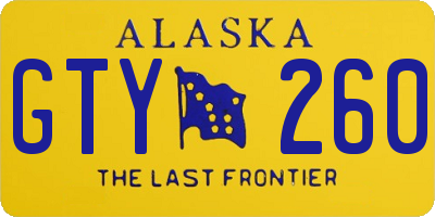 AK license plate GTY260