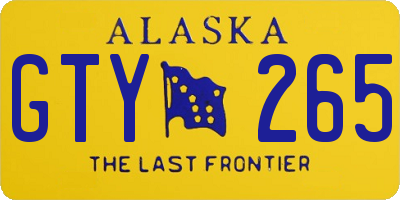 AK license plate GTY265