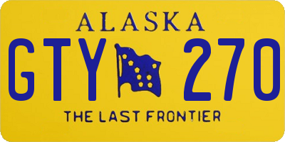 AK license plate GTY270