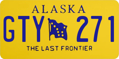 AK license plate GTY271