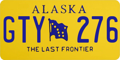 AK license plate GTY276