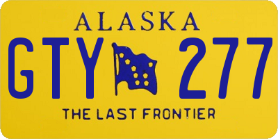 AK license plate GTY277