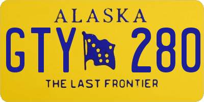 AK license plate GTY280