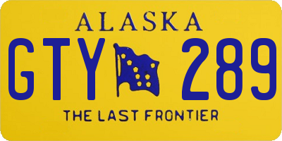 AK license plate GTY289