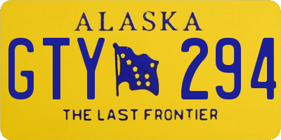 AK license plate GTY294