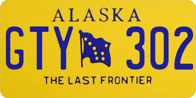 AK license plate GTY302