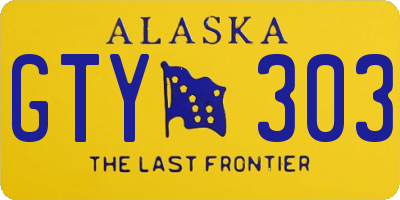 AK license plate GTY303