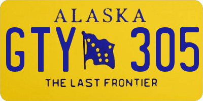 AK license plate GTY305