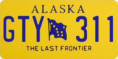 AK license plate GTY311
