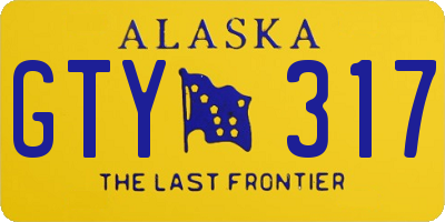AK license plate GTY317