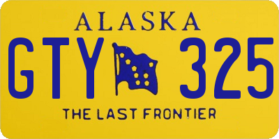 AK license plate GTY325