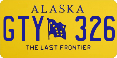 AK license plate GTY326