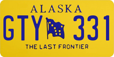 AK license plate GTY331