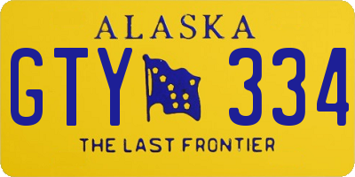 AK license plate GTY334