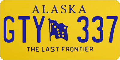AK license plate GTY337