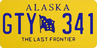 AK license plate GTY341