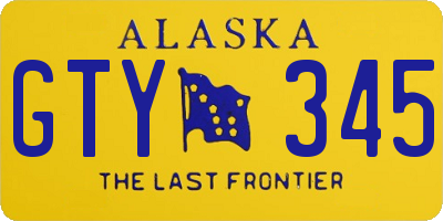 AK license plate GTY345