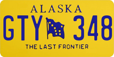 AK license plate GTY348