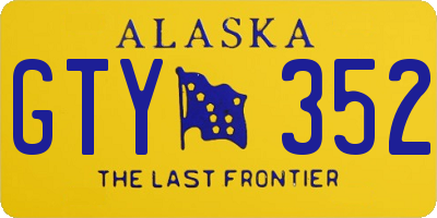 AK license plate GTY352